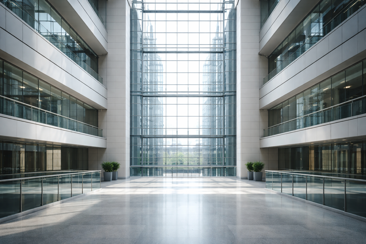 The modern facade of a government securities building featuring glass and steel architecture, photographed in natural light with an emphasis on institutional design and clean lines.